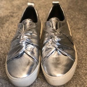 METALLIC SLIP ON SNEAKERS- REBECCA MINKOFF